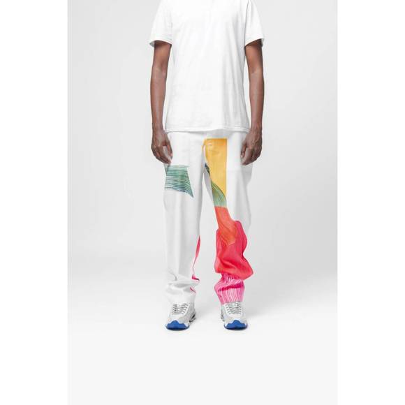 NEW ISSEY MIYAKE men's drawing press trousers in pink red - Picture 1 of 2